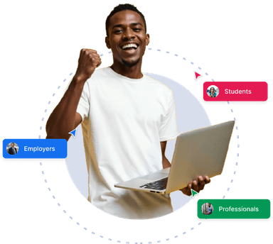 Person with laptop preparing for exams